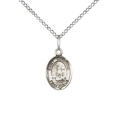 St. Germaine Cousin Small Children Sterling Silver Medal with Sterling Chain, Deluxe Gift Box.
