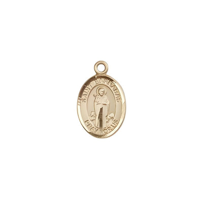 St. Barnabas 14kt Gold Oval Small Medal, Bliss Manufacturing