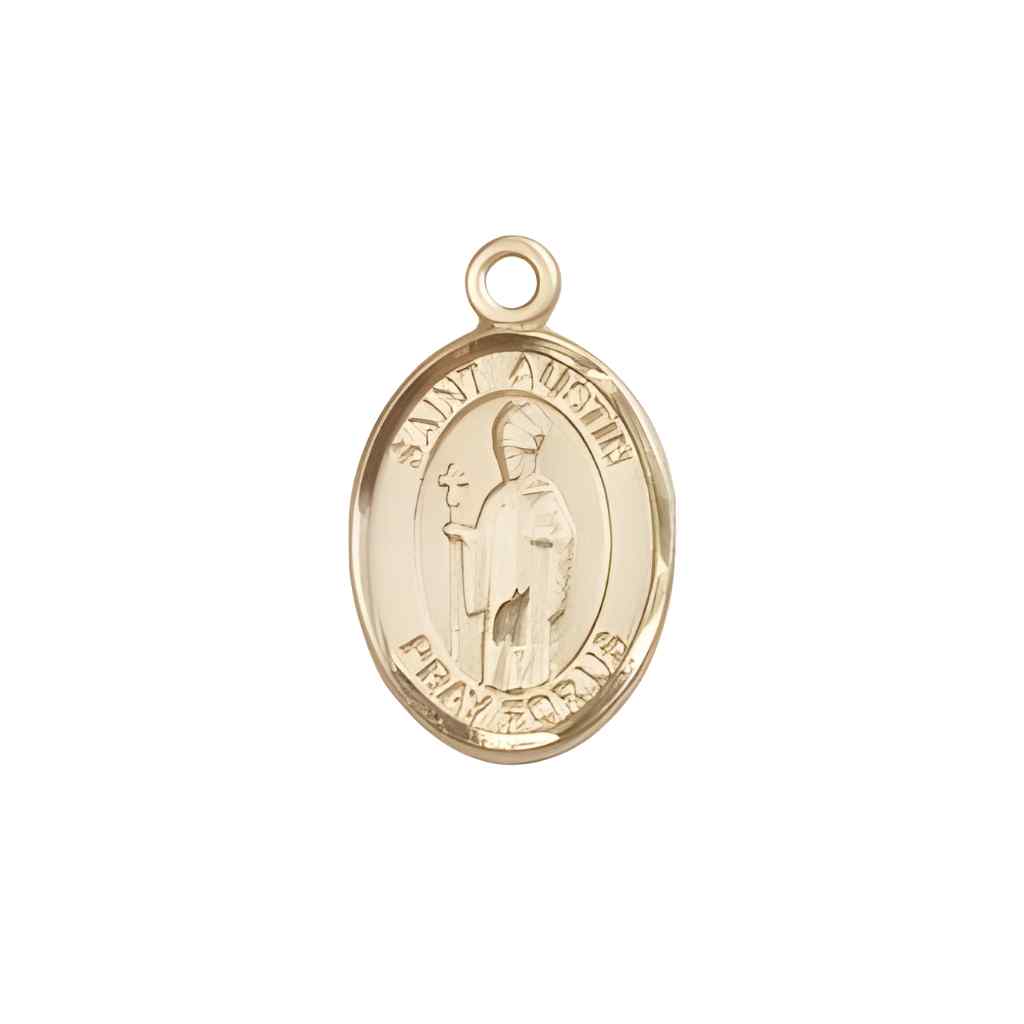 Saint Austin 14kt Gold Oval Small Children Medal in Deluxe Gift Box | Bliss Manufacturing
