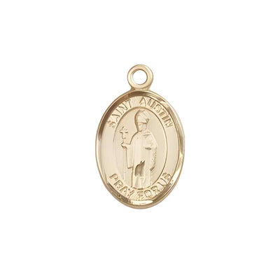 Saint Austin 14kt Gold Oval Small Children Medal in Deluxe Gift Box | Bliss Manufacturing