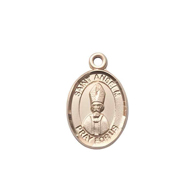 Saint Anselm of Canterbury 14kt Gold Oval Small Children Medal with Deluxe Gift Box | Bliss Manufacturing