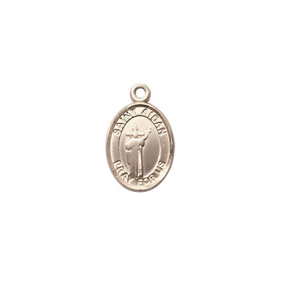 St. Aidan of Lindesfarne Engravable 14kt 14kt Gold 1/2" x 1/4" Medal, Bliss Manufacturing