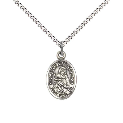 Our Lady of the Precious Blood Small Children Pewter Medal with Rhodium-plated Chain, Deluxe Gift Box.