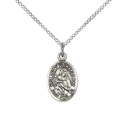 Our Lady of the Precious Blood Small Children Sterling Silver Medal with Sterling Chain, Deluxe Gift Box.