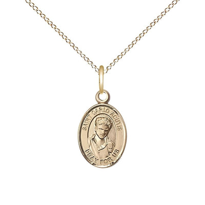 St. Carlo Acutis Engravable 14kt Gold 1/2" Medal with 14kt Gold Chain Medal in Gift Box, Bliss Manufacturing