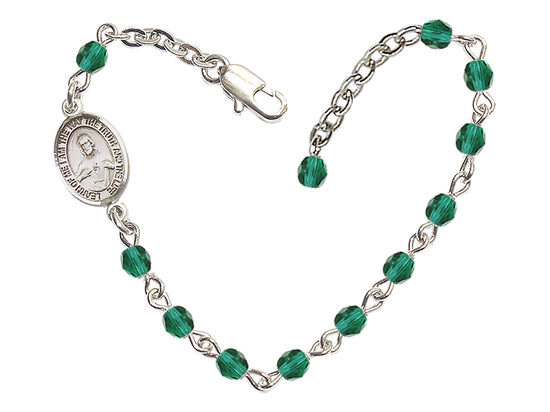 Bliss Girls Birthstone Sacred Heart Scapular Bracelet