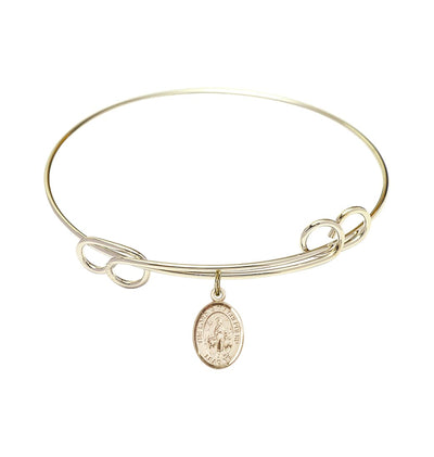 Lord is My Shepherd Double Loop Bangle Bracelet with Gold-filled Charm, Bliss Manufacturing