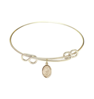 Gold-filled Blessed Trinity Double Loop Bangle Bracelet, Bliss Manufacturing