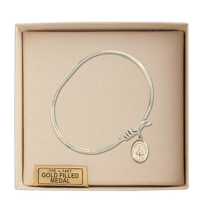 Lord is My Shepherd Charm Oval Eye Hook Bangle Bracelet with Gold-filled Charm Boxed, Bliss Manufacturing