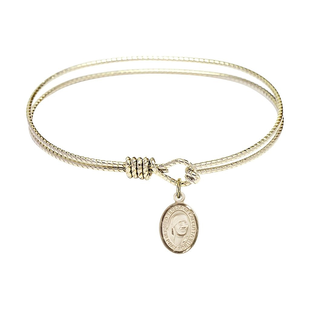 Bliss St. Teresa of Calcutta Twist Design Bangle Bracelet