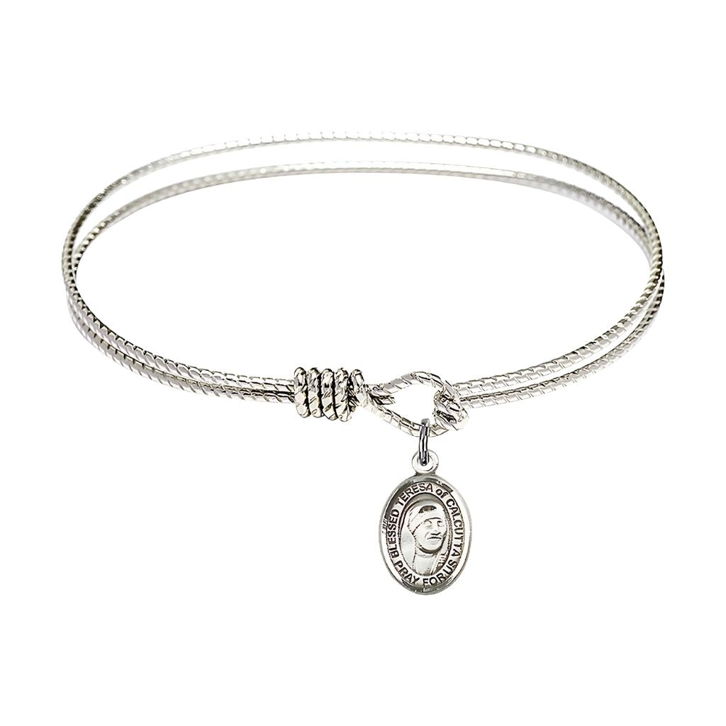 Bliss St. Teresa of Calcutta Twist Design Bangle Bracelet