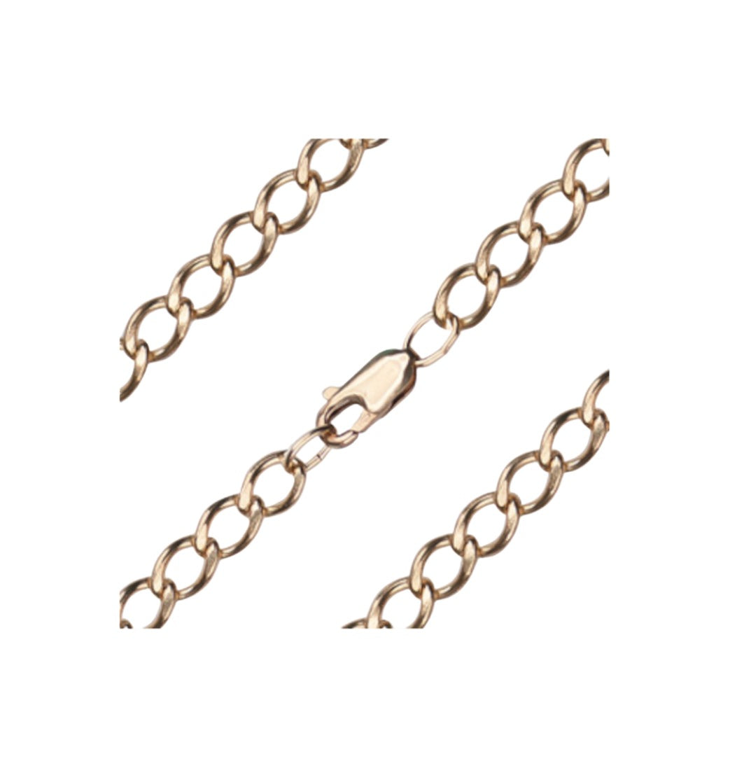 Gold-filled 5.25mm Heavy Open Cable Bracelet with Lobster Claw