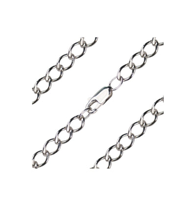 Sterling 5.25mm Heavy Open Cable Bracelet with Lobster Claw, Bliss Manufacturing