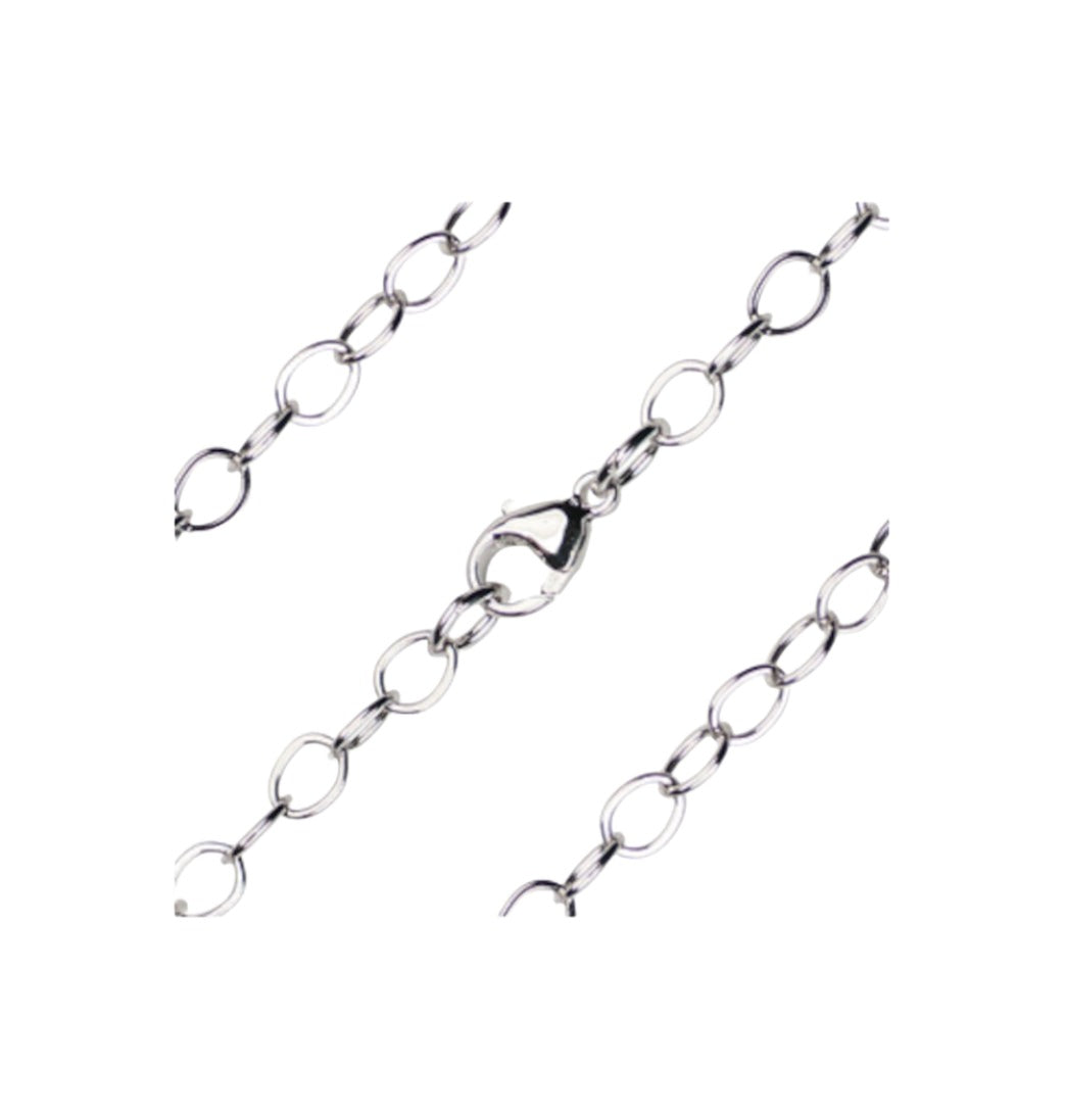 Sterling Silver 4.95mm Open Cable Bracelet with Lobster Claw