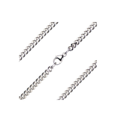 Sterling Silver 3.40mm Heavy Curb Bracelet w/Lobster Claw, Bliss Manufacturing