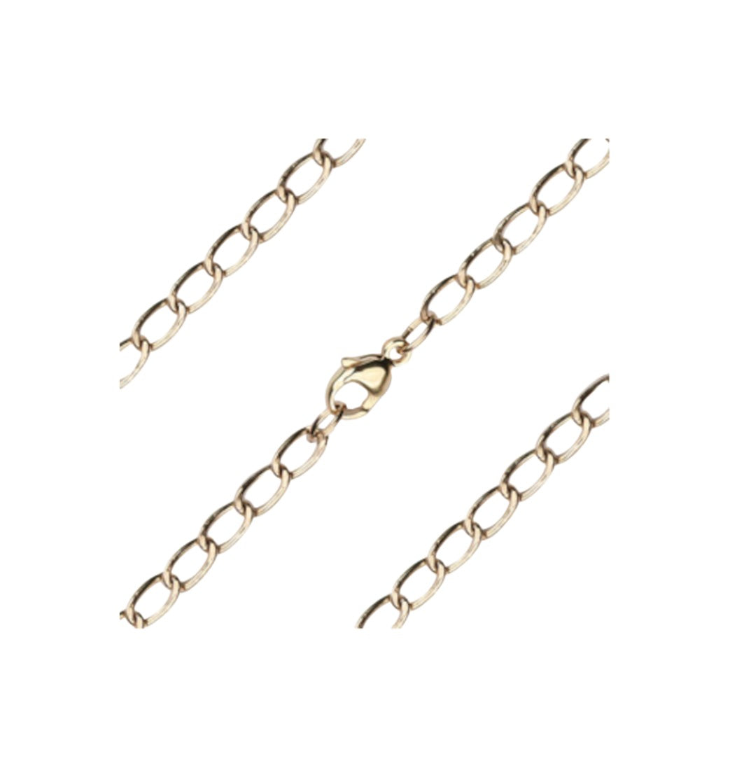 Gold-filled 3.40mm Light Open Curb Bracelet with Lobster Claw