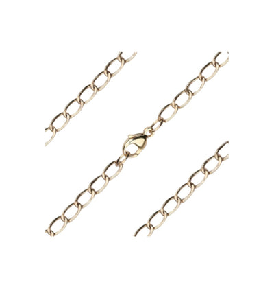 Gold-filled 3.40mm Light Open Curb Bracelet with Lobster Claw, Bliss Manufacturing