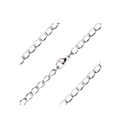 Sterling Silver 3.40mm Light Open Curb Bracelet with Lobster Claw, Bliss Manufacturing