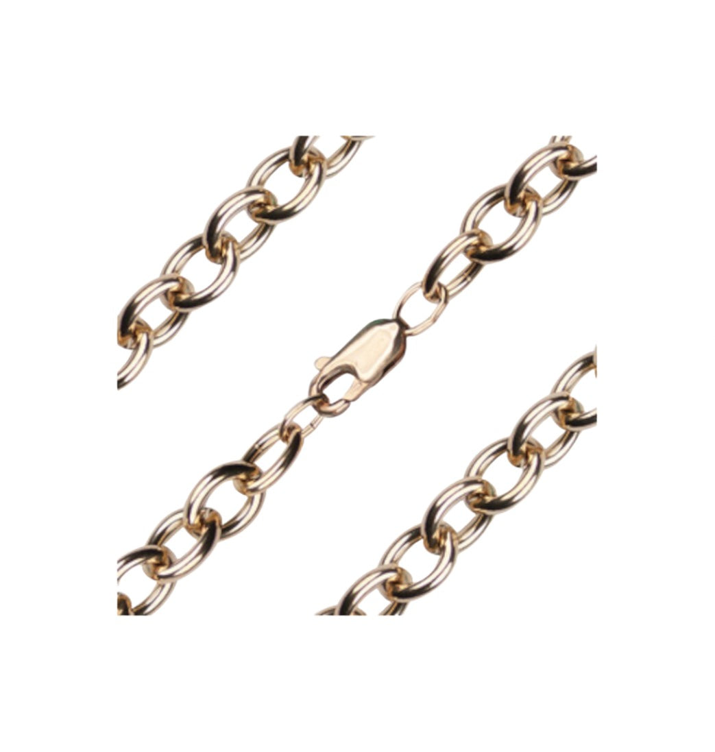 Bliss Gold-filled 7.10mm Heavy Open Cable Bracelet w/Lobster