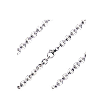 Sterling Silver 3.85mm Flat Cable Bracelet with Lobster Claw, Bliss Manufacturing
