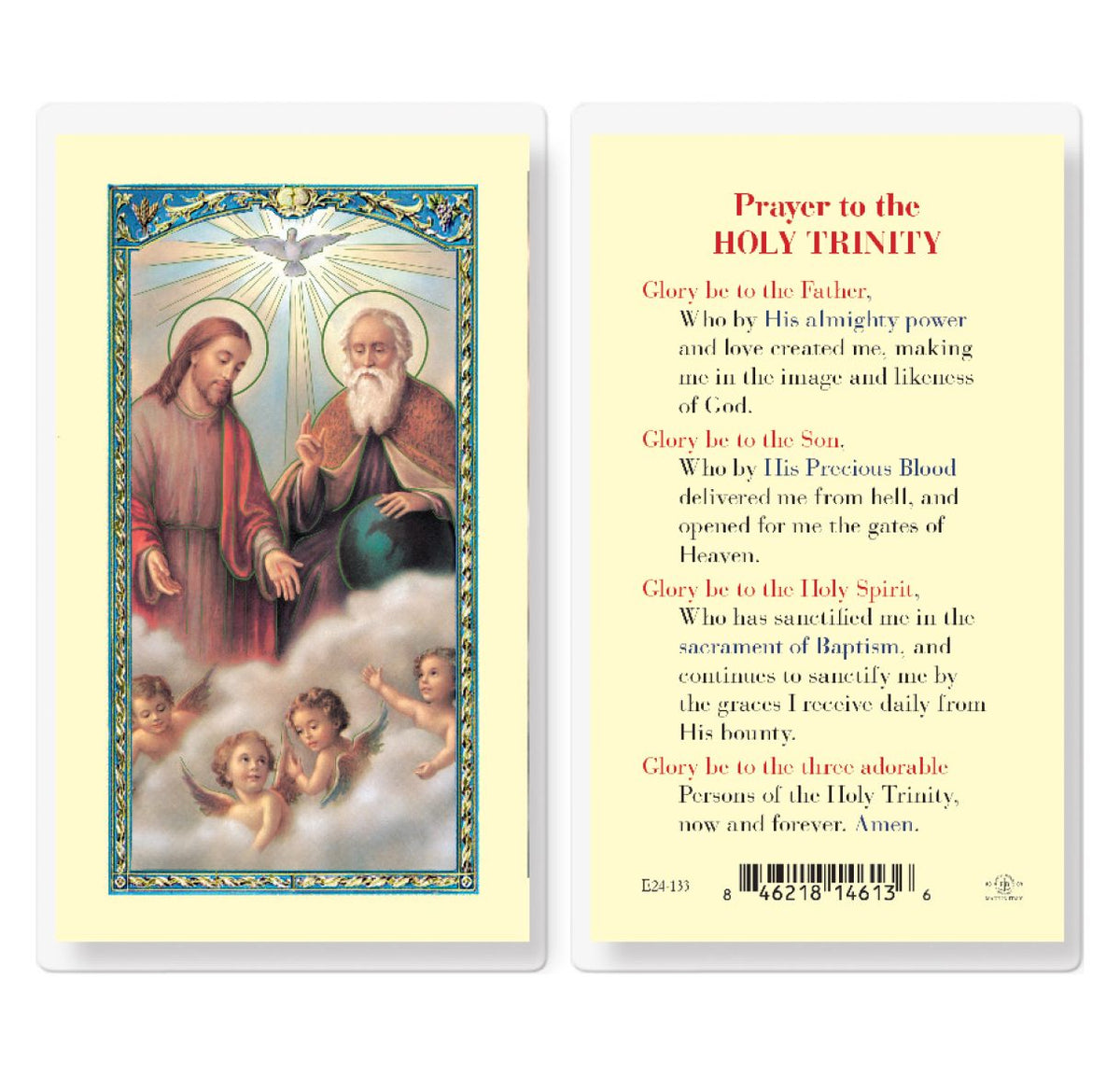 Prayer To Holy Trinity Laminated Holy Cards 25pcs,