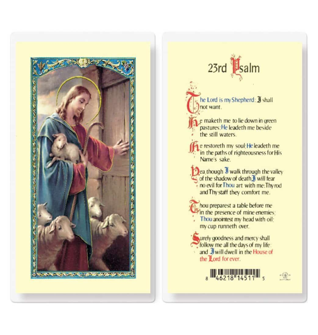 Twenty Third Psalm Laminated Holy Cards 25pcs