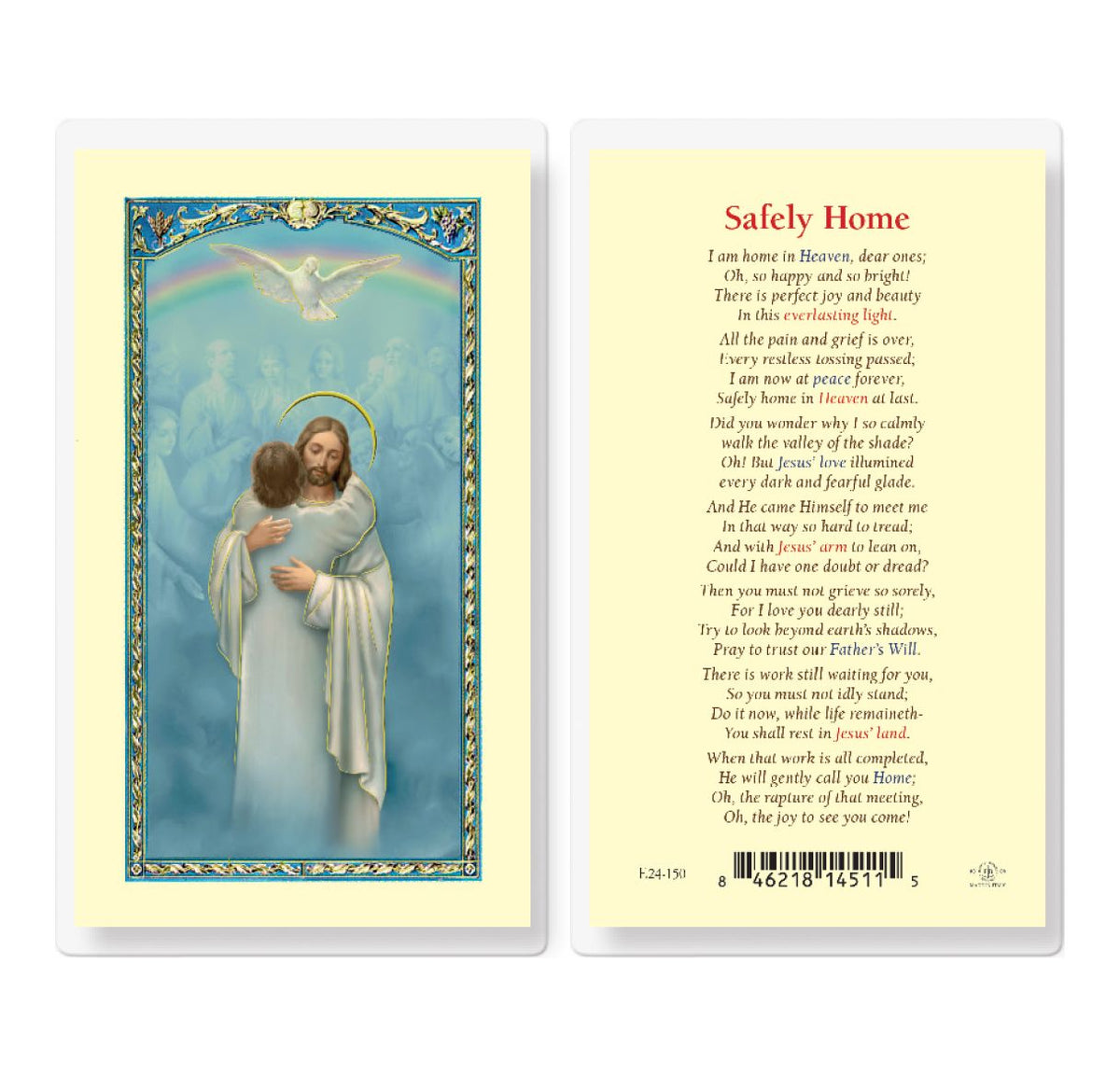 Fratelli Bonella Safely Home Laminated Holy Cards 25pcs