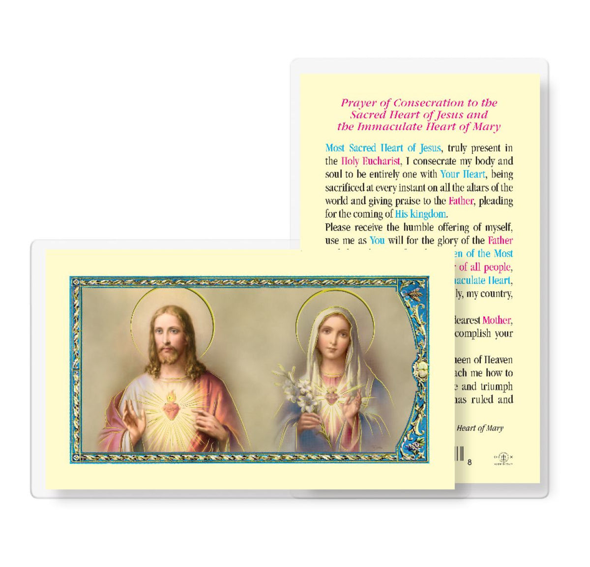 Prayer of Consecration Laminated Holy Cards 25pcs