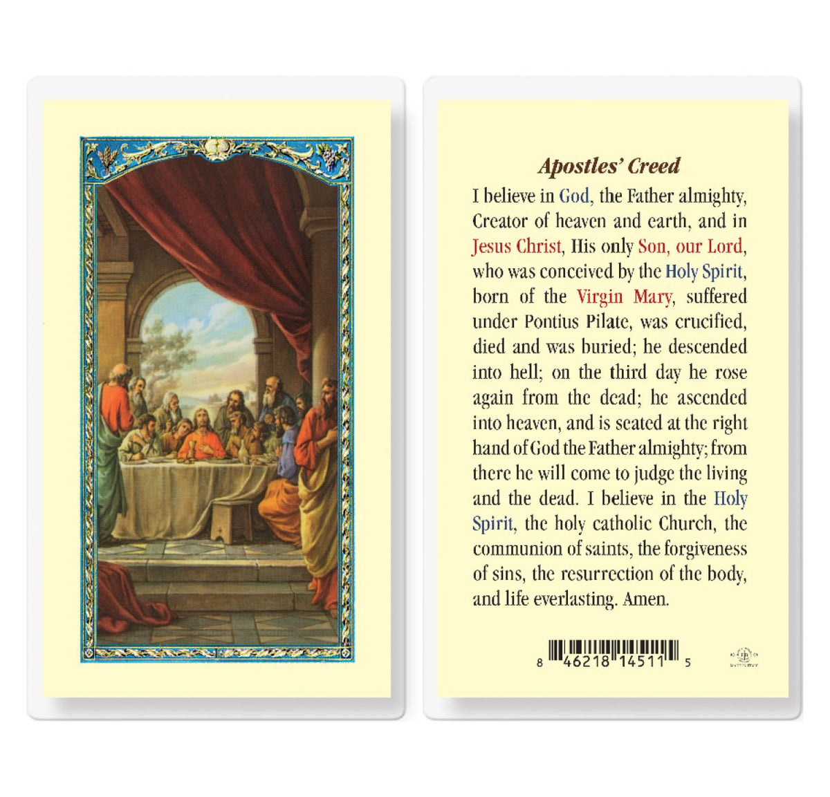 St Apostles Creed Laminated Holy Cards 25pcs