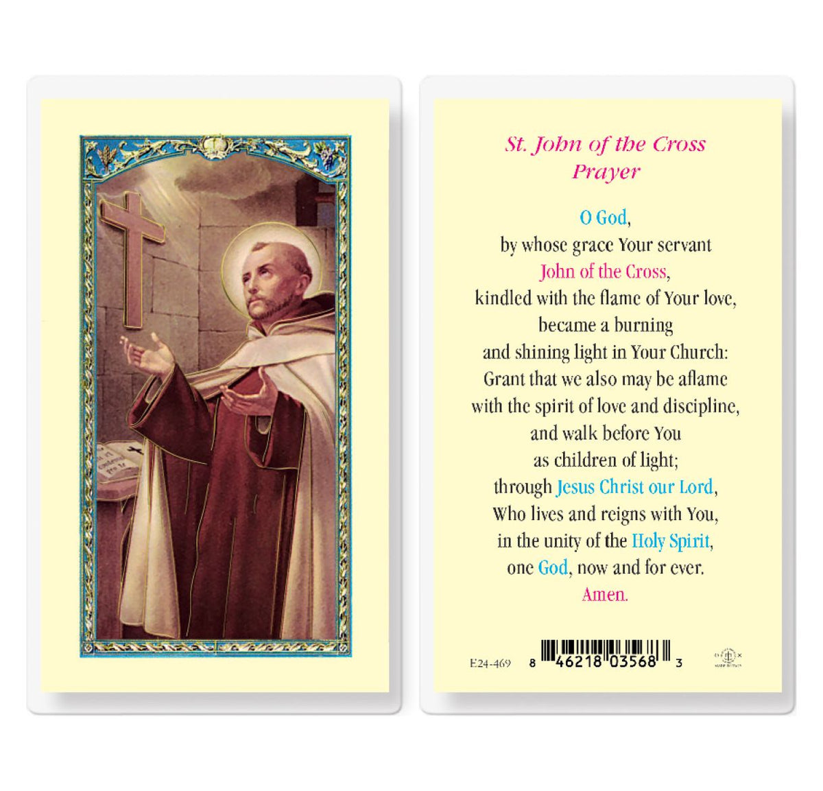 John of the Cross Prayer Laminated Holy Cards 25pcs