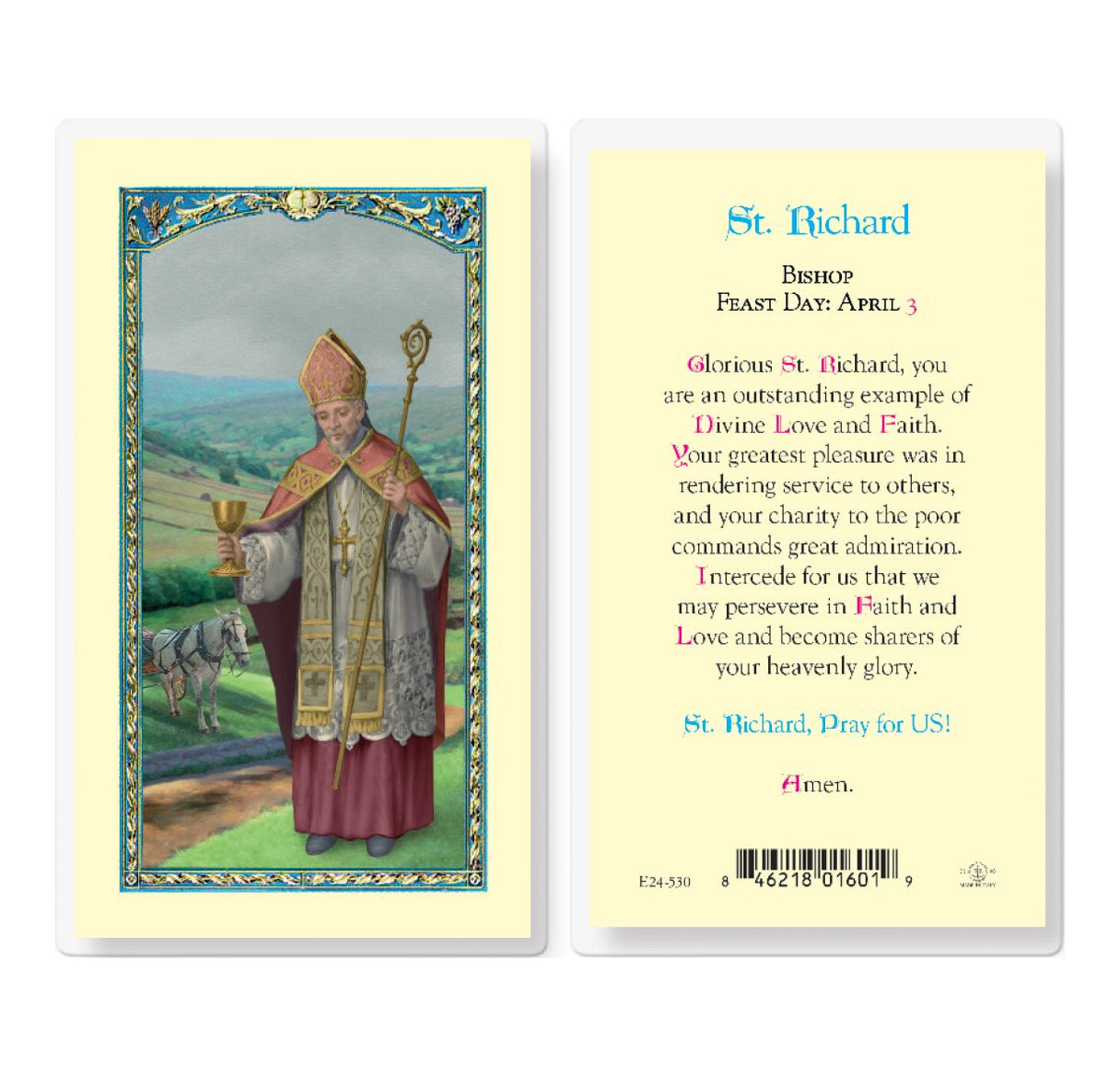 St Richard Prayer Laminated Holy Cards 25pcs