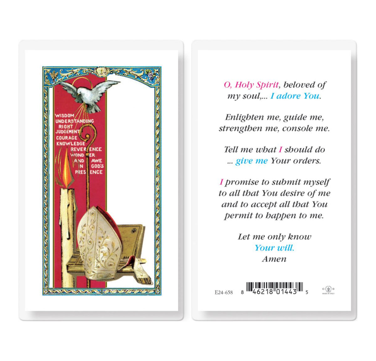 Holy Spirit Prayer Laminated Holy Cards 25pcs,