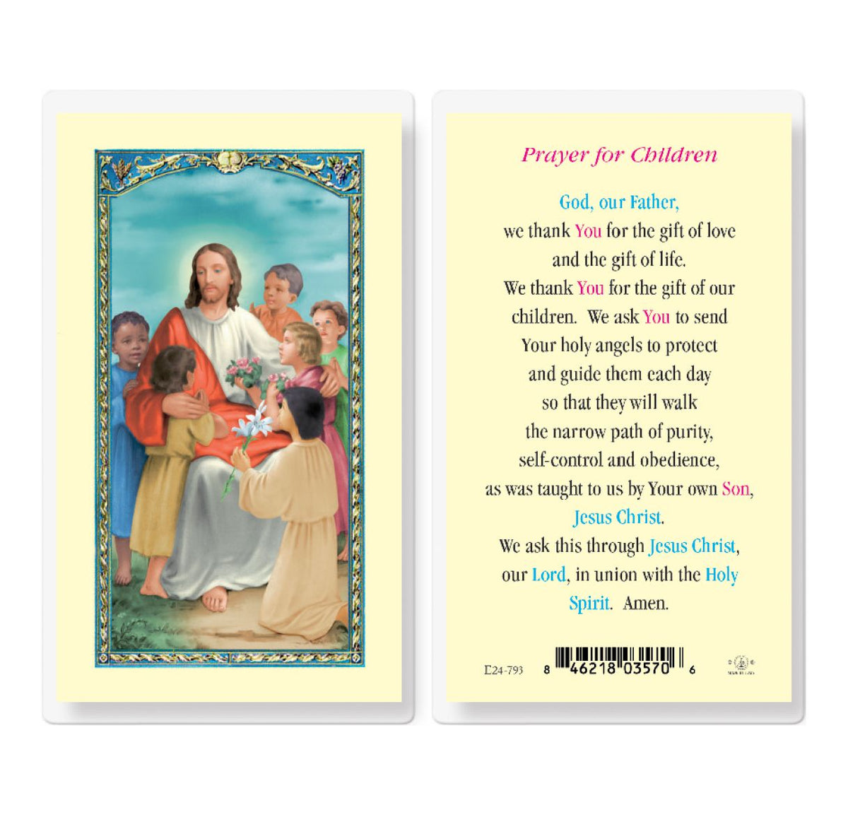 Prayer for the Children Laminated Holy Cards 25pcs