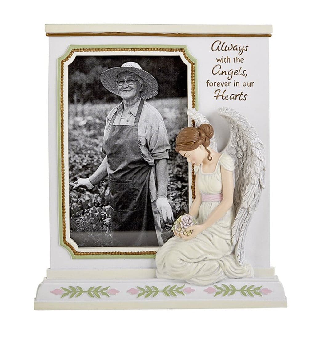 Avalon Gallery Kneeling Angel Memorial Photo Frame,