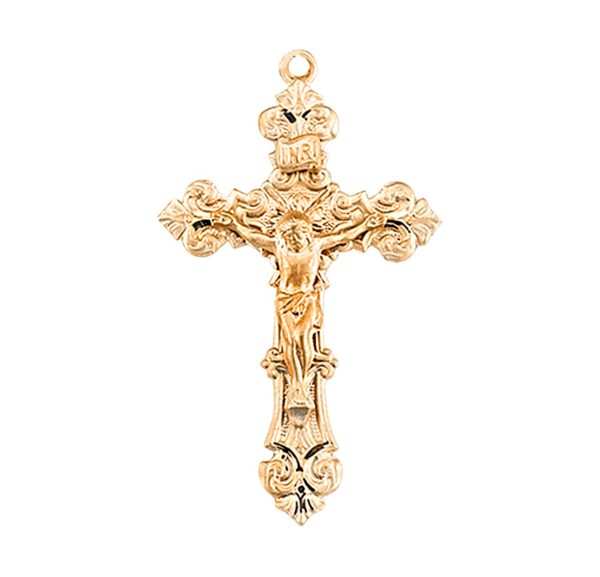 Filigree Scroll Design Gold/Sterling Crucifix Rosary Part