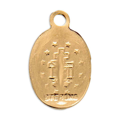 Back of the Miraculous Medal Gold over Sterling Silver Medal (view 2)