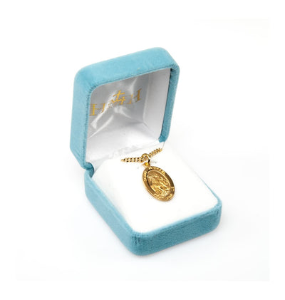 St Michael Saint of Police Gold/Sterling Medal Necklace in Gift Box, HMH Religious