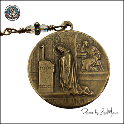 St. Monica Sodalite Chaplet with Bronze medal, Heavenly Divine Rosaries