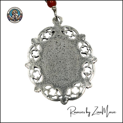 St. Anne Agate Carnelian Chaplet in Sterling by Zina Marie (view 3), Heavenly Divine Rosaries