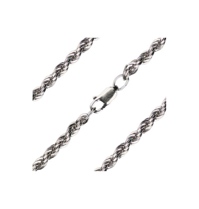 Sterling Silver 3.75mm Heavy French Rope Bracelet with Lobster Claw, Bliss Manufacturing