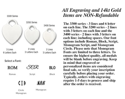 Heart Engaving Font, Bliss Manufacturing