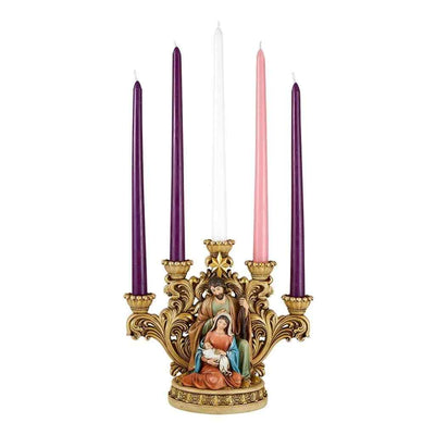 Nativity Star Advent Candleholder with Mary Holding Jesus  | 5 candle holders, Avalon Gallery (view 1)