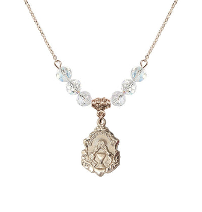 Gold-filled Mother of a Priest 6mm Crystal Beaded Necklace, Bliss Manufacturing