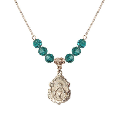Gold-filled Mother of a Priest 6mm Zircon Beaded Necklace, Bliss Manufacturing