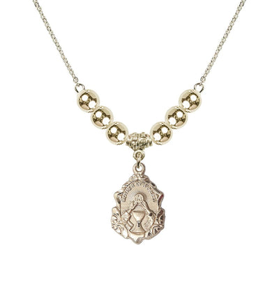 Gold-filled Mother of a Priest 6mm Gold-filled Beaded Necklace, Bliss Manufacturing