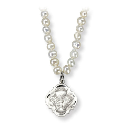 Communion Chalice Freshwater Pearls Necklace, HMH Religious