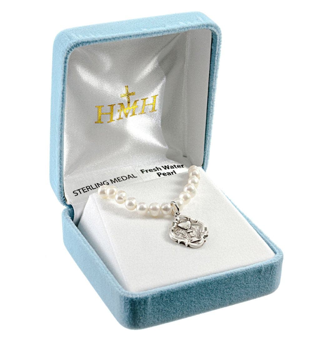 HMH Religious Communion Chalice Freshwater Pearls Necklace n Box,