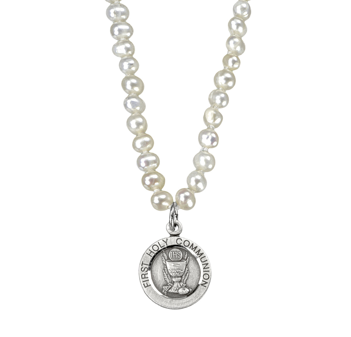 Christian First Holy Communion with the HMH sterling silver chalice necklace,