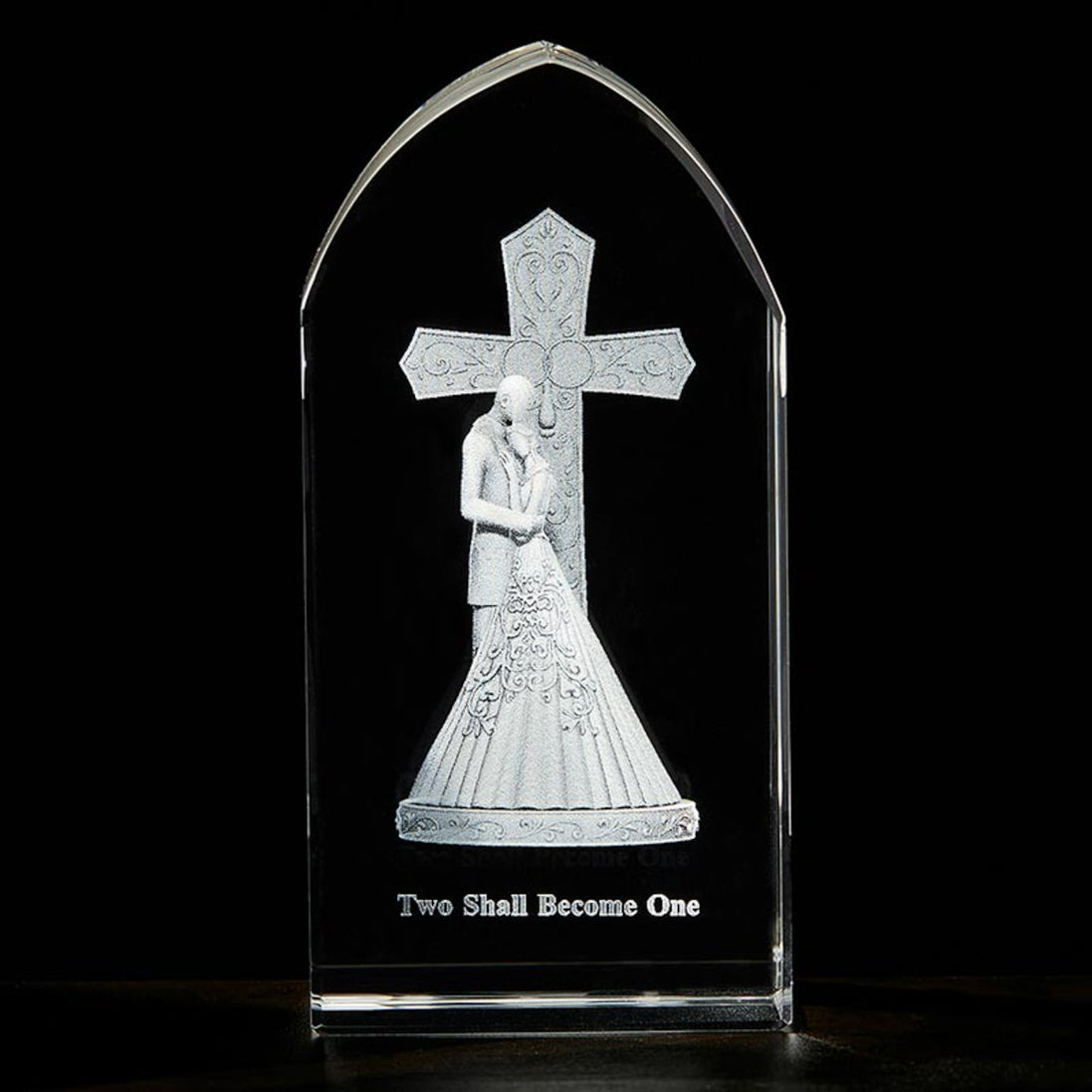 Lux Mundi Collection Wedding Etched Glass Stand,