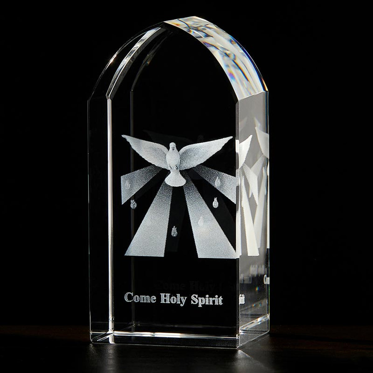 Lux Mundi Collection Confirmation Etched Glass Stand